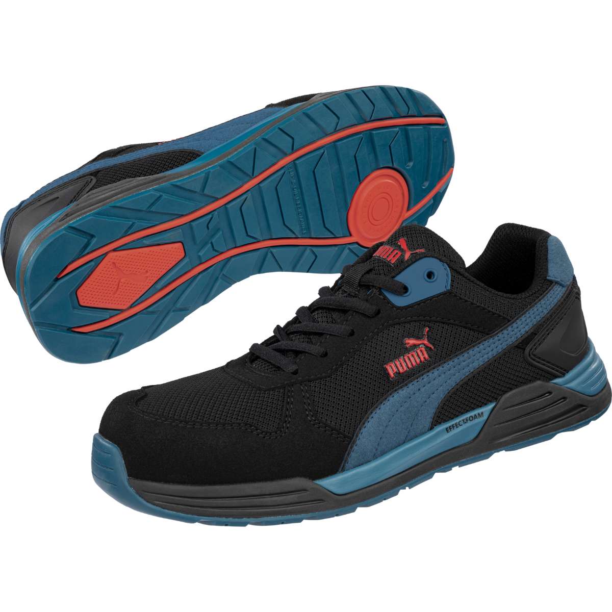 Puma Safety Sicherheitsschuhe Frontside low - schwarz/blau- S1PS