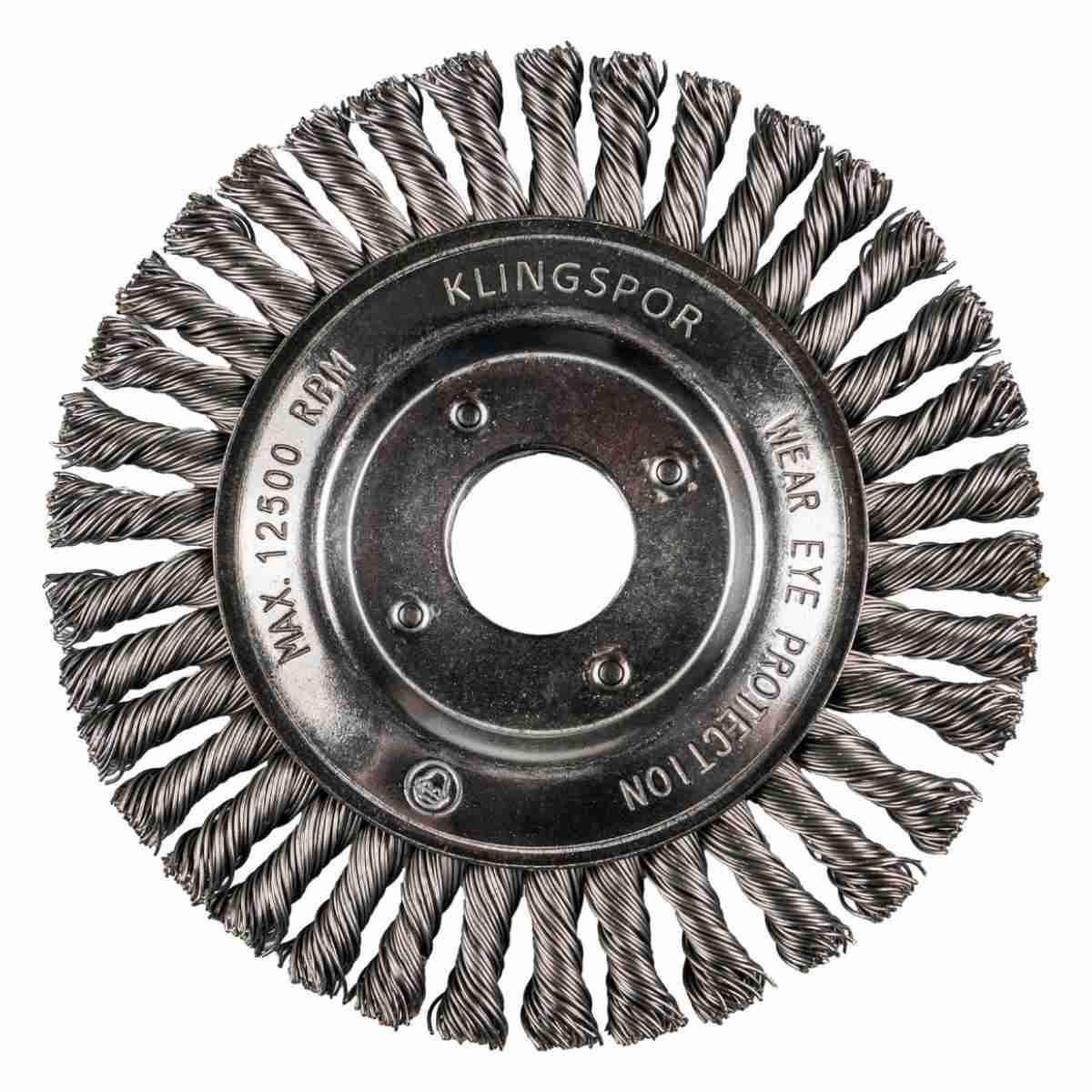 Klingspor Pipelinebürste BRP 600 Z - Ø 125 mm - gezopfter 0,5 mm Draht