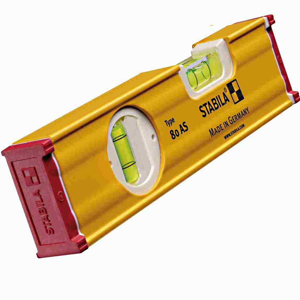 Stabila Wasserwaage Leichtmetall - Typ 80AS - 20cm - 19565 - Made in Germany