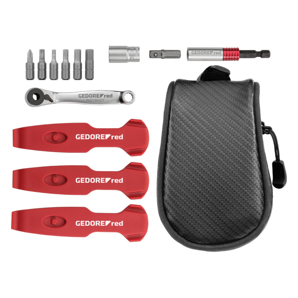 Gedore Red Werkzeugset - Fahrradset - Bike-Set für Unterwegs - 13-teilig