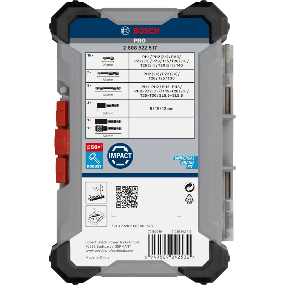 Bosch Bit-Set - Pro-BitSet Impact - Schrauberbit-Set Satz - 36-Teilig