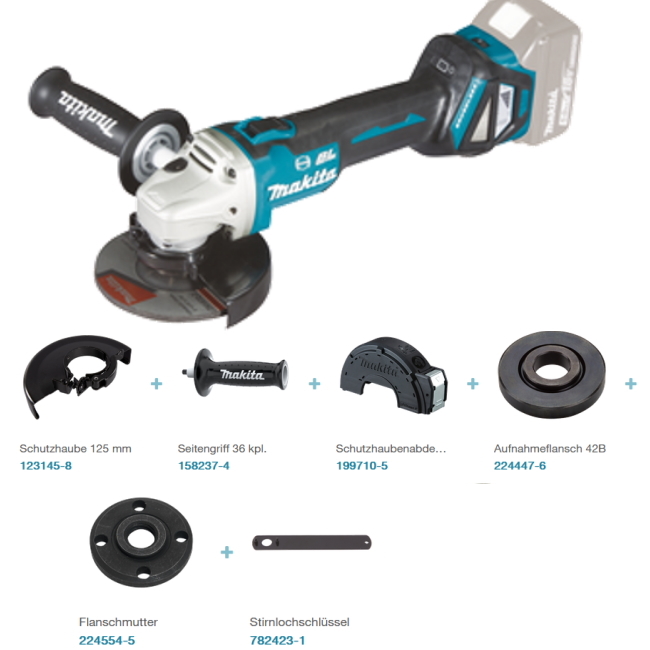 Makita Akku-Winkelschleifer DGA513Z - 18V - 125mm - im Karton SOLOGERÄT ohne Akku