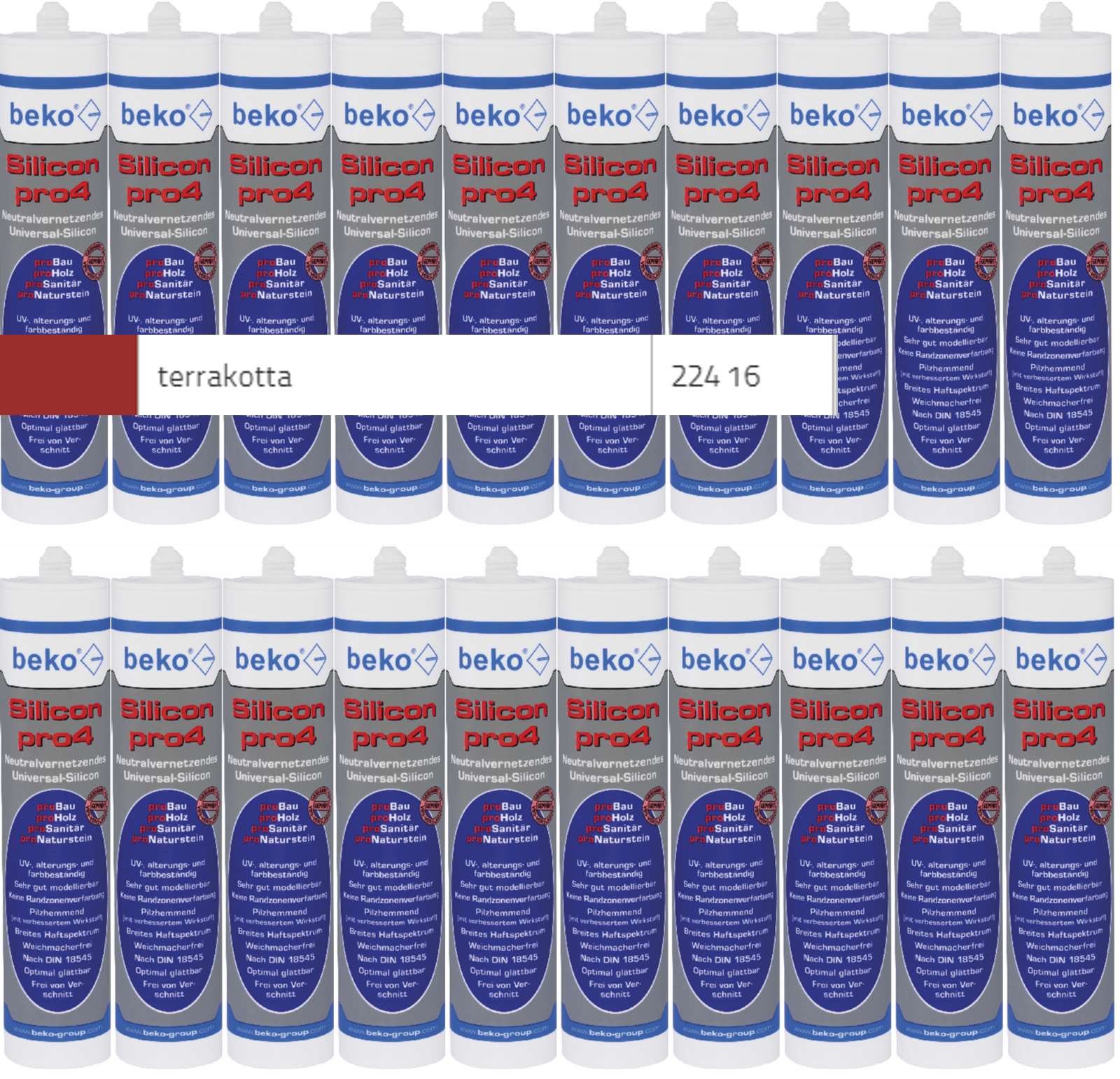 Beko 20x pro4 Premium-Silicon 310ml - 1 Karton - terrakotta