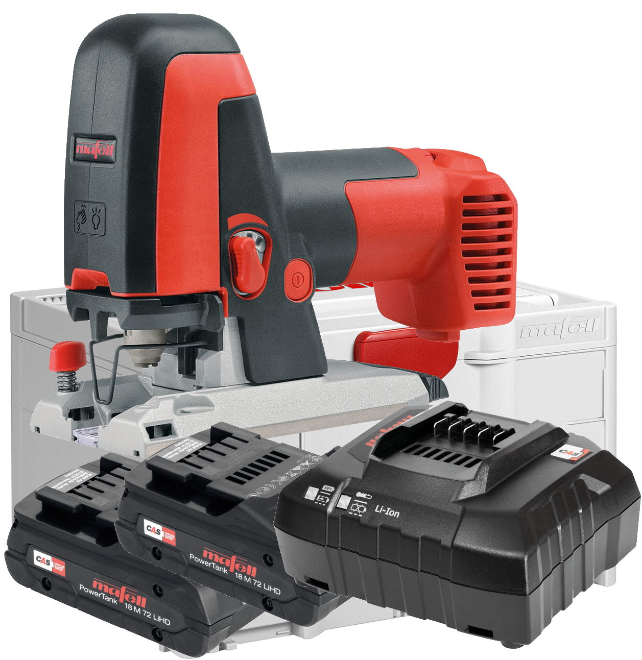 Mafell Akku--Stichsäge PS 2-18 - im MAX3 - inkl. 2 Akkus + Ladegerät - 91C101