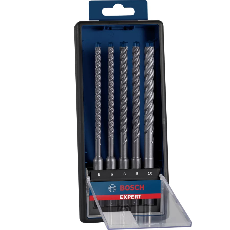 Bosch EXPERT Hammerbohrer-Set SDS plus-7X - 5-teilig - 6/6/8/8/10mm - 2608900198