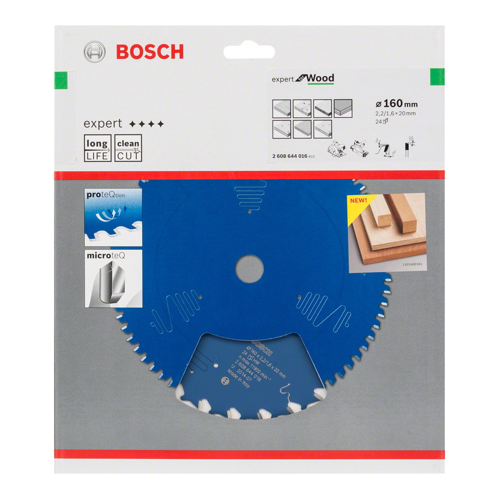 Bosch Sägeblatt Kreissägeblatt EXPERT for WOOD - für Holz - Ø 160mm - 254mm