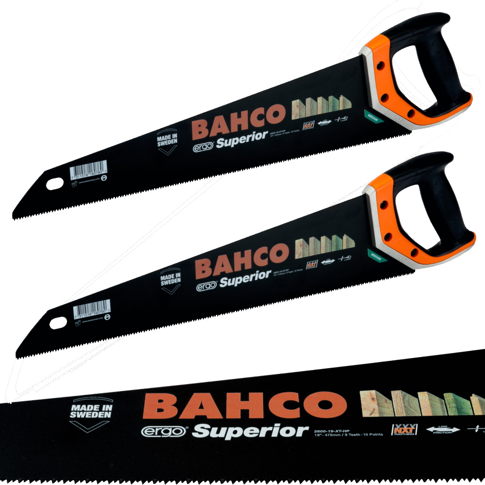 Bahco Säge Fuchsschwanz - 2 Stück - Handsäge - 475mm 2600-19-XT-HP ERGO Superior