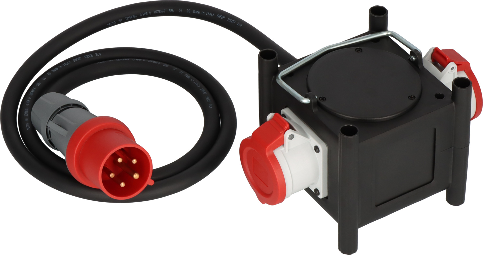 Brennenstuhl Kompakter Gummi-Stromverteiler - 2m - 400V - 1153680200