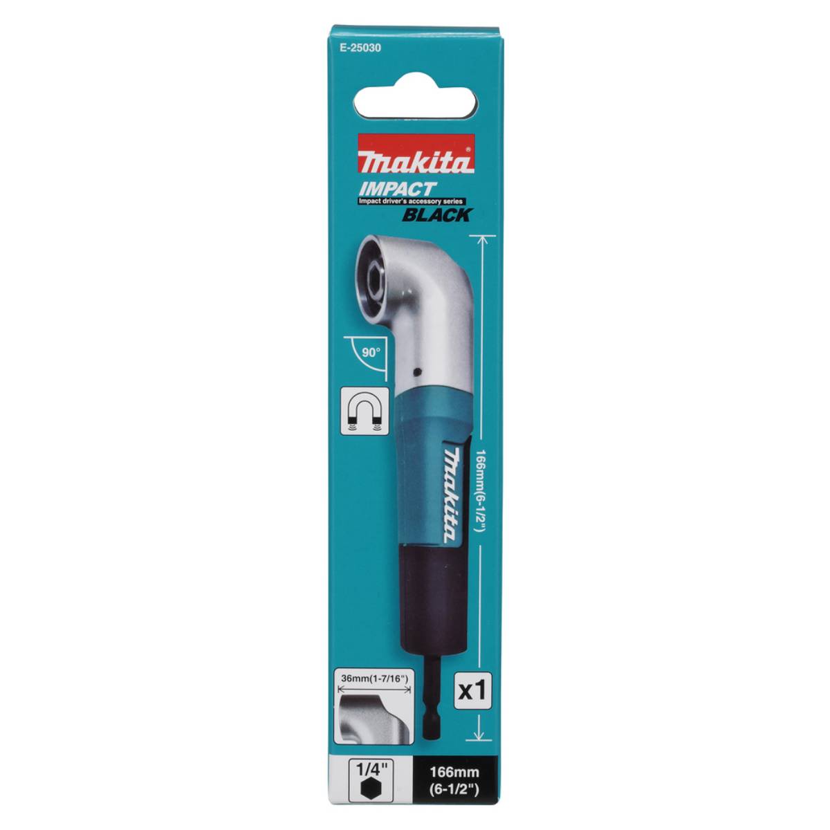 Makita Winkelschraubvorsatz 1/4 Zoll 90° Impact Black E-25030