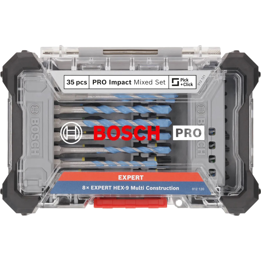 Bosch Schrauber Bit-Set - Pro Impact Bit-Set - farbcodierte Ringe - 35-teilig