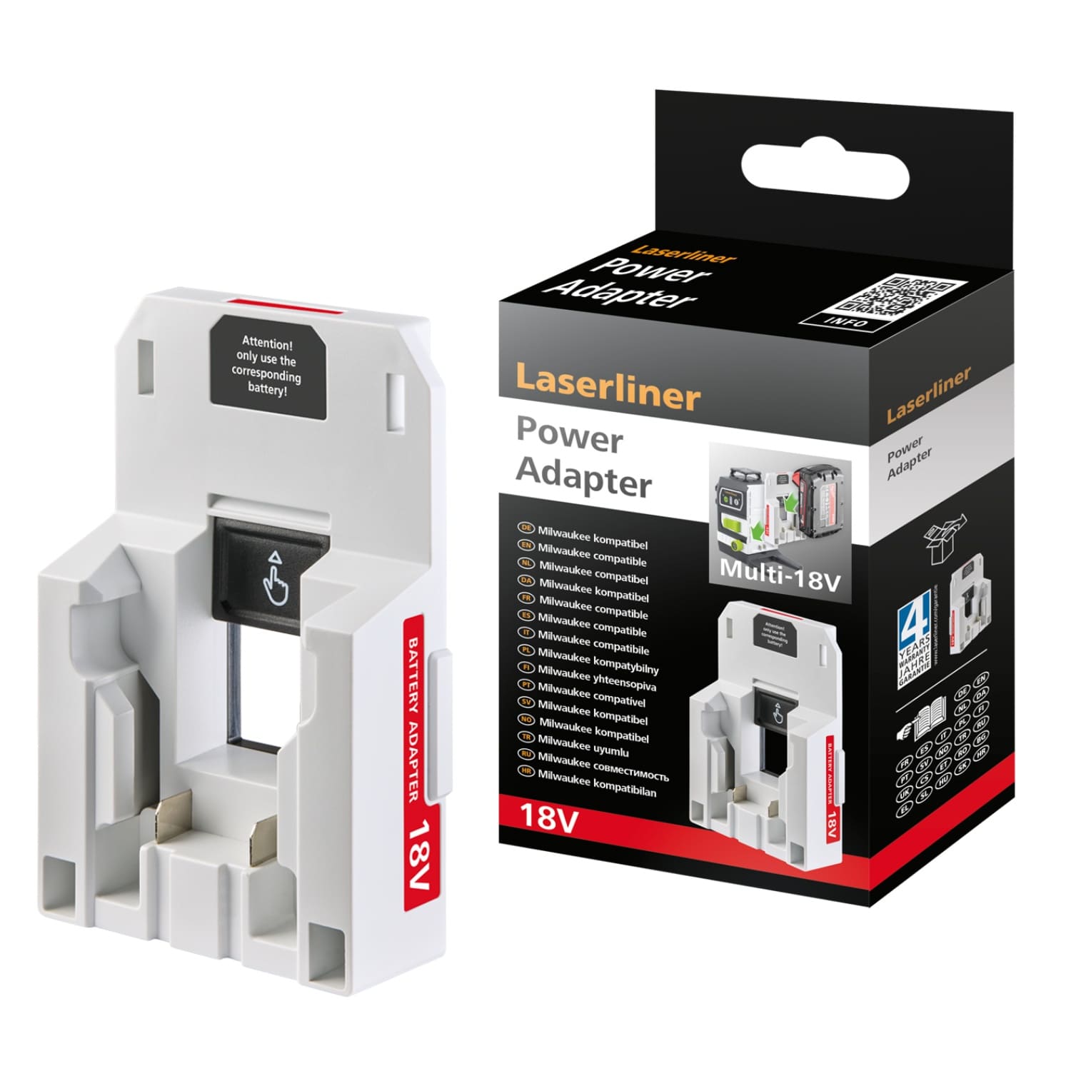 Laserliner Akkuadapter PowerAdapter - Milwaukee 3.0 - für Multi-18V - IP54