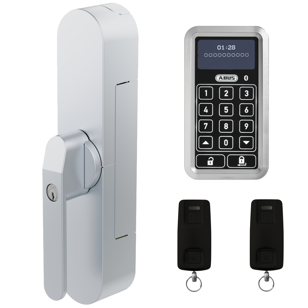 Abus Bluetooth Fensterantrieb WINTECTO ONE in silber-Tastatur & 2xFernbedienung