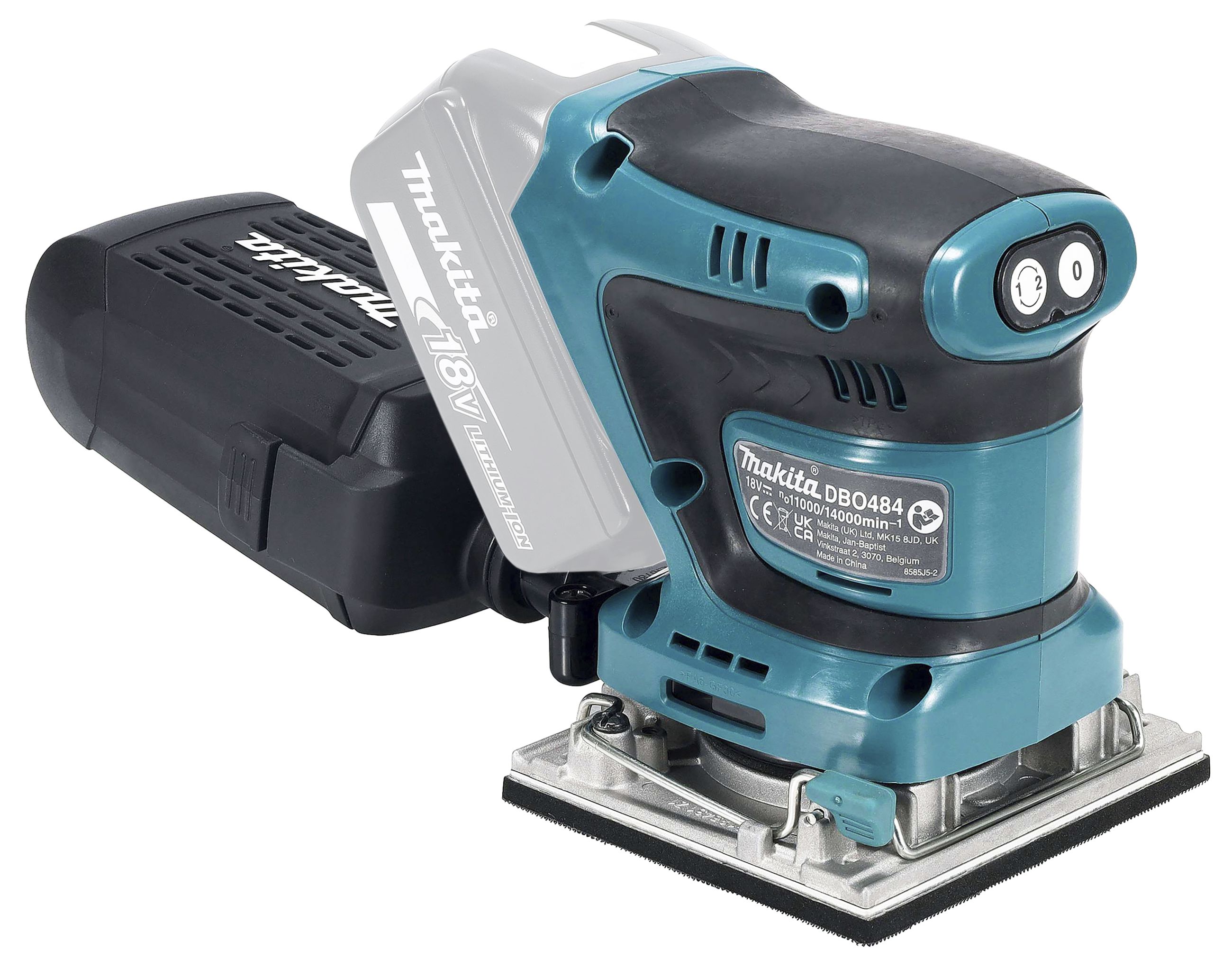 Makita Akku Schwingschleifer - DBO484Z - 18V - ohne Akku/Ladegerät - im Karton