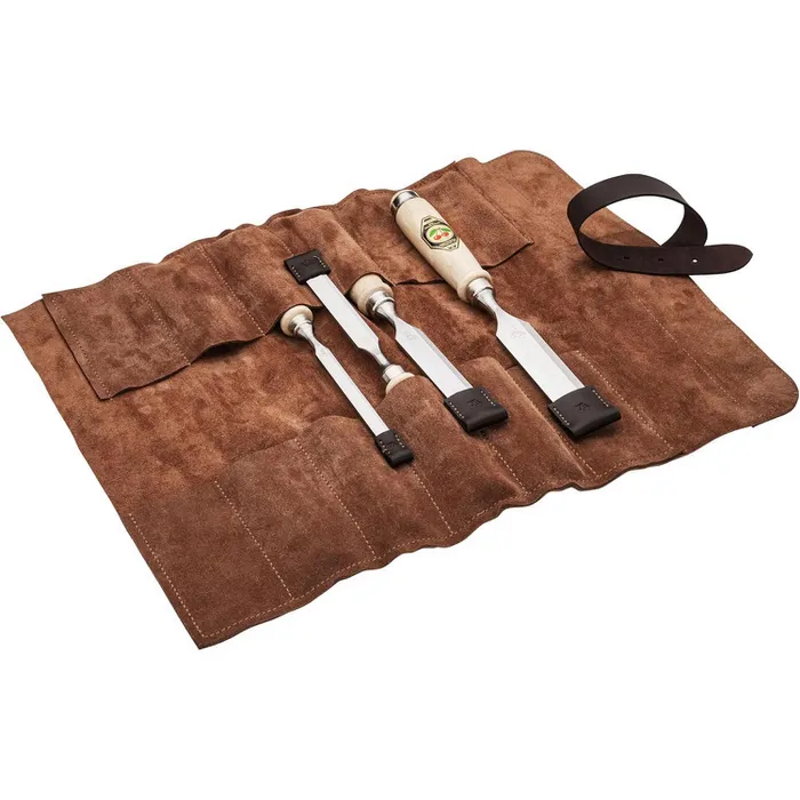 Kirschen Stechbeitel-Set 1151002 - Veloursleder-Tasche - 4-tlg. - 10,16,20,26 mm