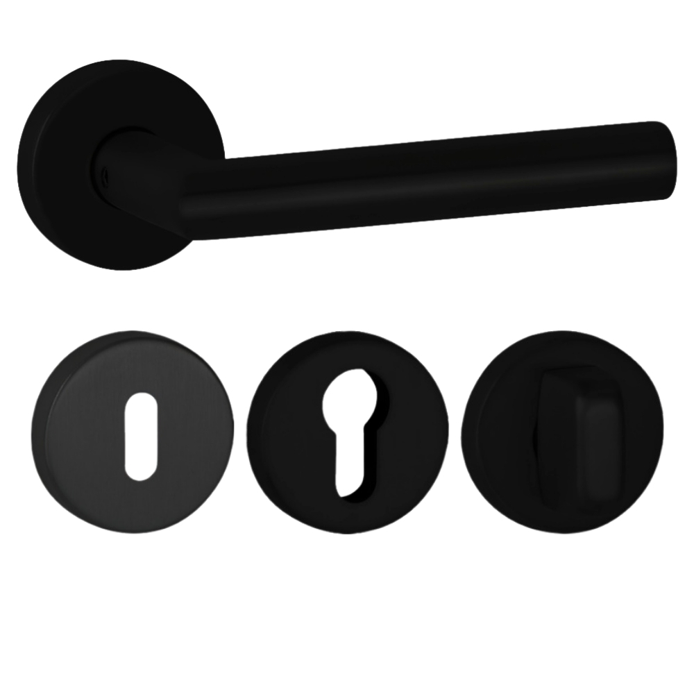 Hermat Drückergarnitur BASIC 1802 Classic Black Rosetten 2036 K