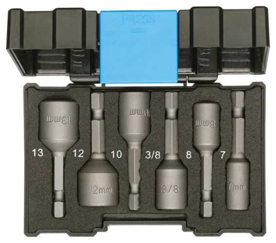 Gedore Bit-Box Steckschlüssel Maschinenaufnahme - 666-006 - 6-teilig - 7-13mm