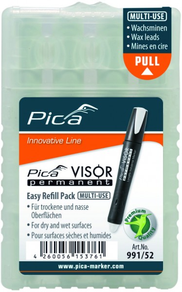 Pica Visor permanent Ersatz-Minen - 991/52 - weiß
