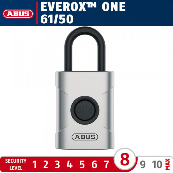 Abus Vorhangschloss EVEROX One 61/50 - Bluetooth - 50mm breit - smartes öffnen