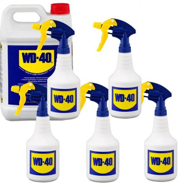 WD 40 WD40 5 liter Rostlöser Schmiermittel Multifunktionsöl + 5x Zerstäuber