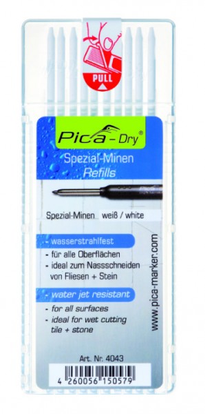 Pica-Dry - Spezial-Minen - wasserstrahlfest - weiß - 4043