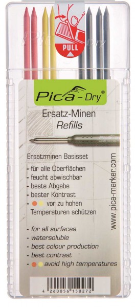 Pica-Dry - Ersatz-Minen - wasserlöslich - bunt - 4020