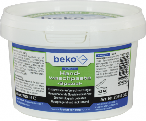 Beko Handwaschpaste -Spezial- lösemittelfrei - 500ml - 2993500