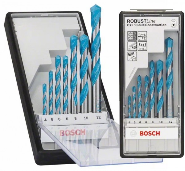 Bosch Bohrer-Set CYL-9 MultiConstruction Robust Line - 7-teilig - 5/5,5/6/7/8/10