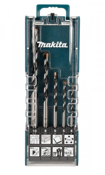 Makita TCT Multibohrer-Set - Hartmetall - E-14255 - 5-teilig - 4/5/6/8/10mm