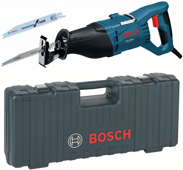 Bosch Professional Säbelsäge GSA 1100 E - 1100 Watt - 2 Sägeblätter - Koffer