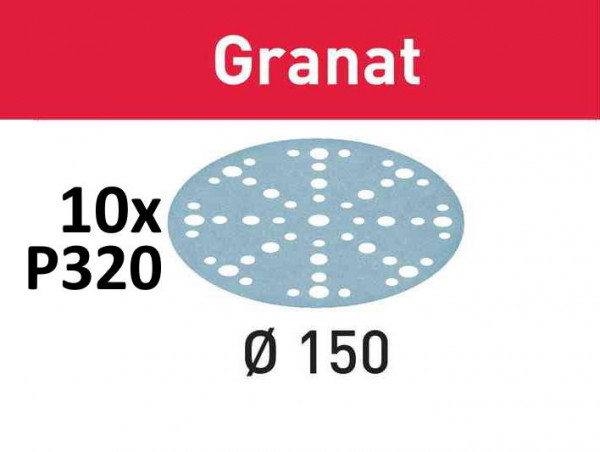 Festool Schleifscheibe Granat STF D150/48 P320 GR/10 - 575159 - 10 Stück