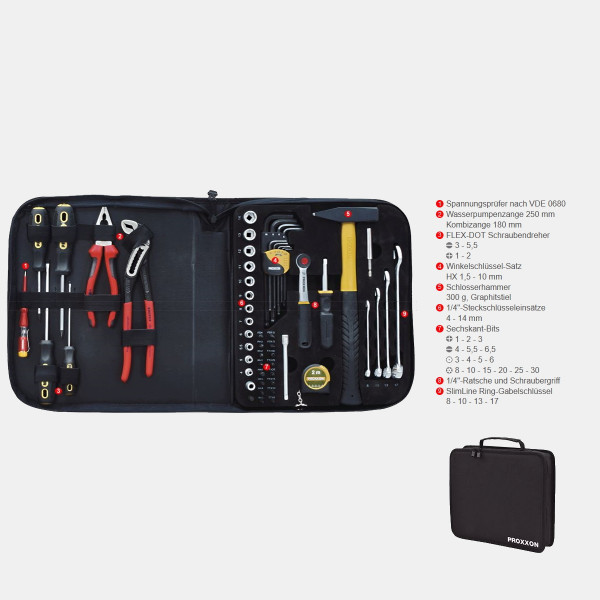 Proxxon Universal Werkzeugtasche - Handwerker - stabile Werkzeugtafel - 23670