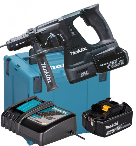 Makita Akku-Kombihammer - DHR243RTJB - 18V - Makpac - Ladegerät - Akkus