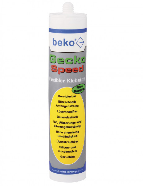 Beko Gecko Speed - Flexibler Klebstoff - 310ml - weiß- 2472901