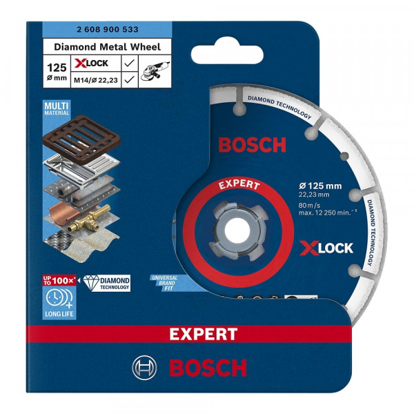 Bosch X-Lock Diamanttrennscheibe Trennscheibe - EXPERT - 125 x 22,23mm