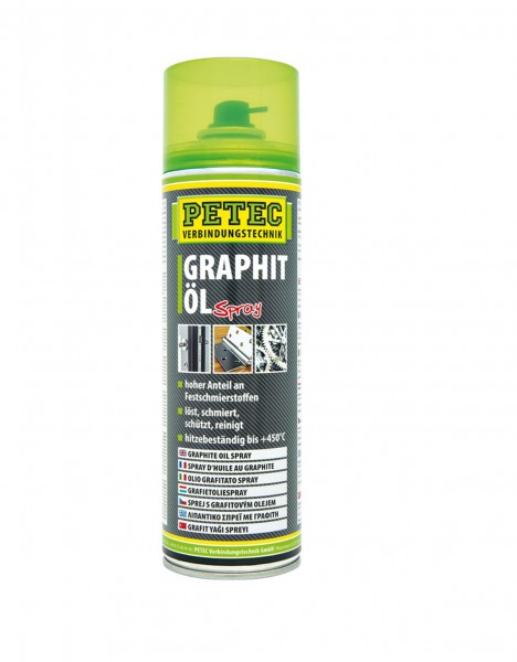 Petec 72250 Graphitöl Spray - 500ml - Spraydose - bis 450 Grad