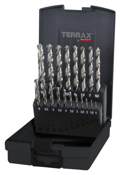 Terrax by Ruko Spiralbohrer-Satz 1-10mm - HSS-G - 19-tlg.