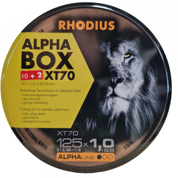 Rhodius extradünne Trennscheibe 125mm XT70 in Box - Aufbewahrungsbox - 211812