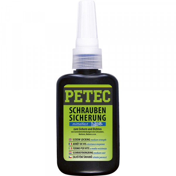 Petec Schraubensicherung - mittelfest - 50 gramm - Flasche - 91050