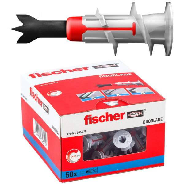 Fischer Gipskartondübel DuoBlade - 50 Stück - selbstbohrend - DuoPower - 545675