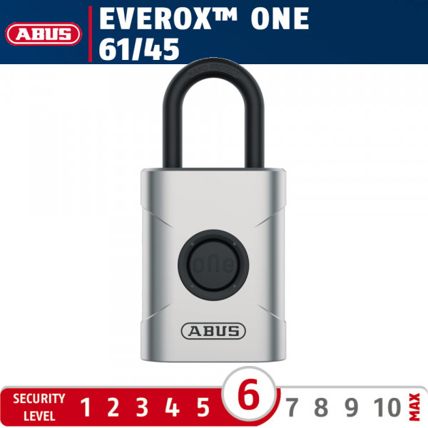 Abus Vorhangschloss EVEROX One 61/45 - Bluetooth - 45mm breit - smartes öffnen