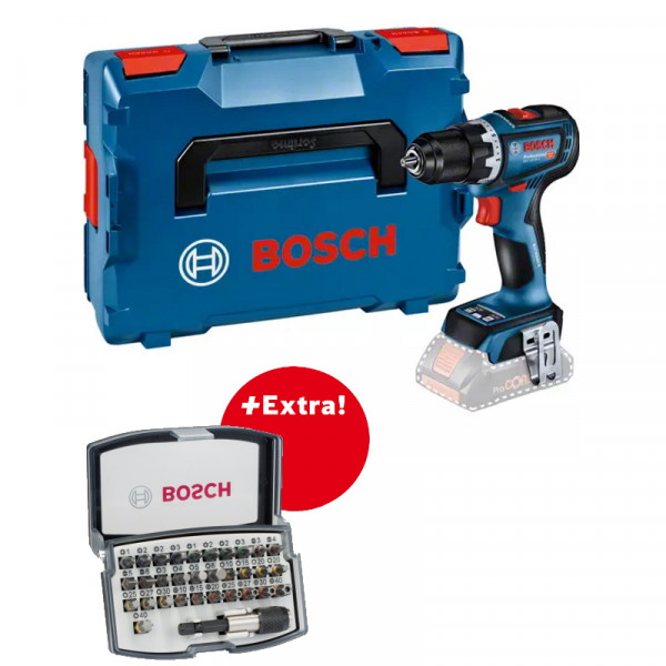 Bosch Akku-Bohrschrauber GSR 18V-90 C + BITBOX Extra! - in L-BOXX - Sologerät