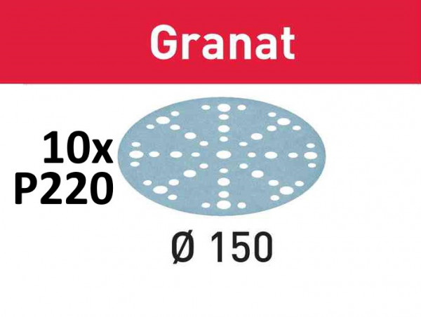 Festool Schleifscheibe Granat STF D150/48 P220 GR/10 - 578137 - 10 Stück