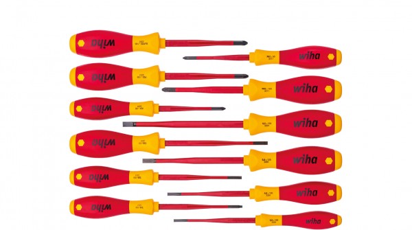 Wiha Schraubendreher Set SoftFinish electric slimFix gemischt 12-tlg. 41003