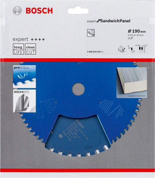 Bosch Sägeblatt Kreissägeblatt EXPERT for Sandwich Panel Ø 160mm - 355mm