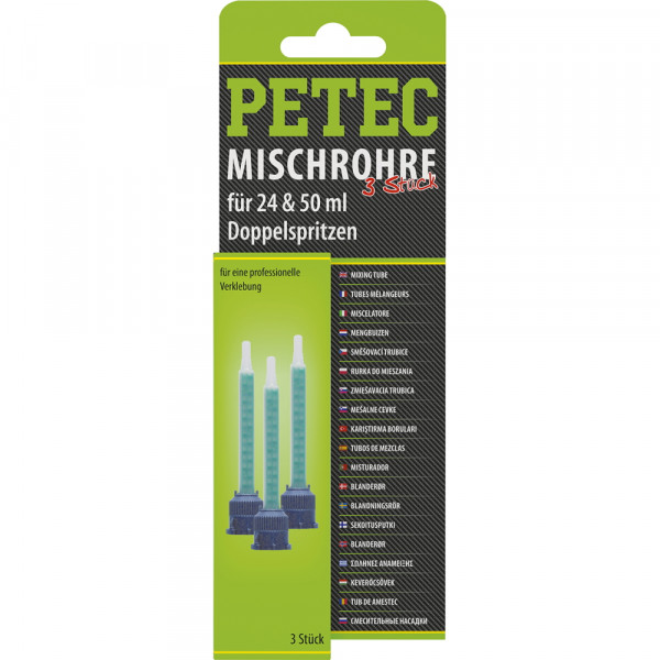 Petec 98603 Mischrohre für 24 und 50ml Doppelspritzen - 3 Stück Inhalt