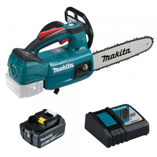 Makita Kettensäge DUC254 - 1x 18V 5Ah Akku - inkl. Ladegerät - 25cm - im Karton