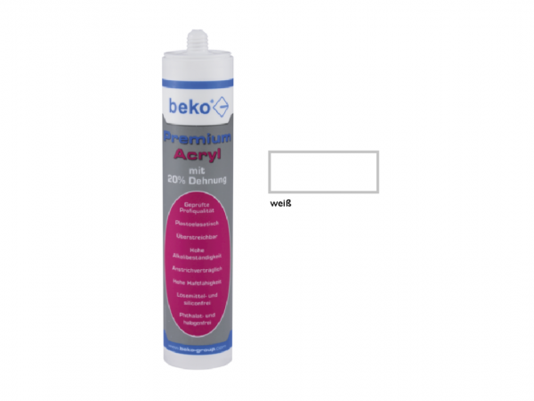 Beko Premium-Acryl Flex 310ml - weiß - 20% Dehnung - 230300020