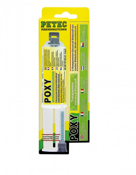 Petec 98425 Power Poxy 2K Universalklebstoff - 24ml Tube - transparent