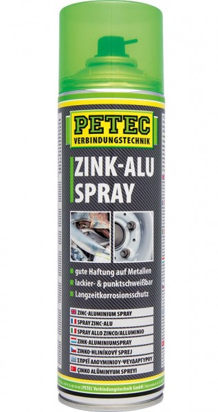 Petec 71050 Zink-Alu Spray - 500ml - Langzeitkorrosionsschutz - gute Haftung