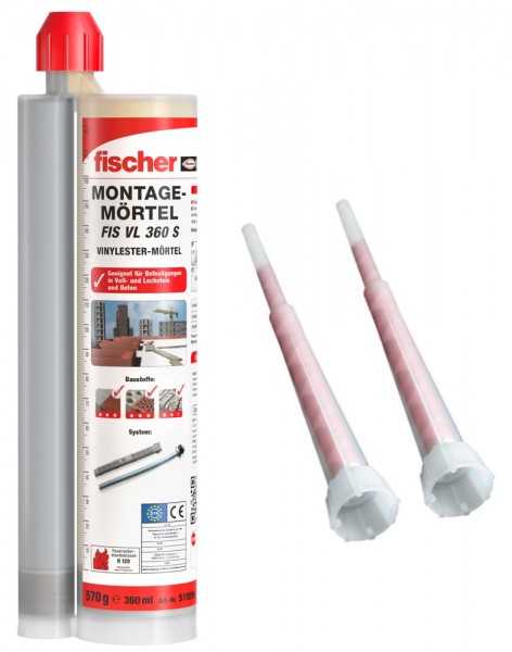 Fischer Montagemörtel FIS VL 360 S - 360 ml - inkl. 2x Statikmischer FIS M - 519556